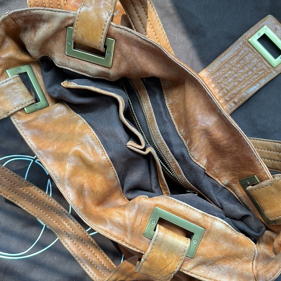 Kooba Natasha camel Italian Leather Tote bag purse - Picture 11 of 12